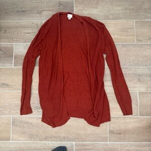 a new day Women's Brick Red Open Front Cardigan